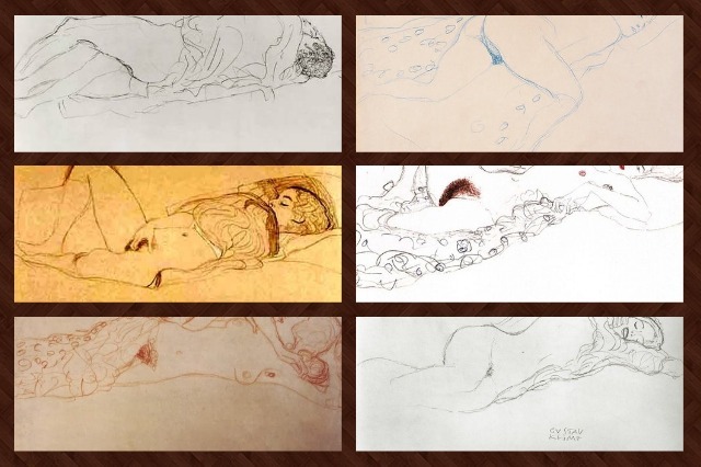El arte erótico de Gustav Klimt. Ilustraciones y dibujos