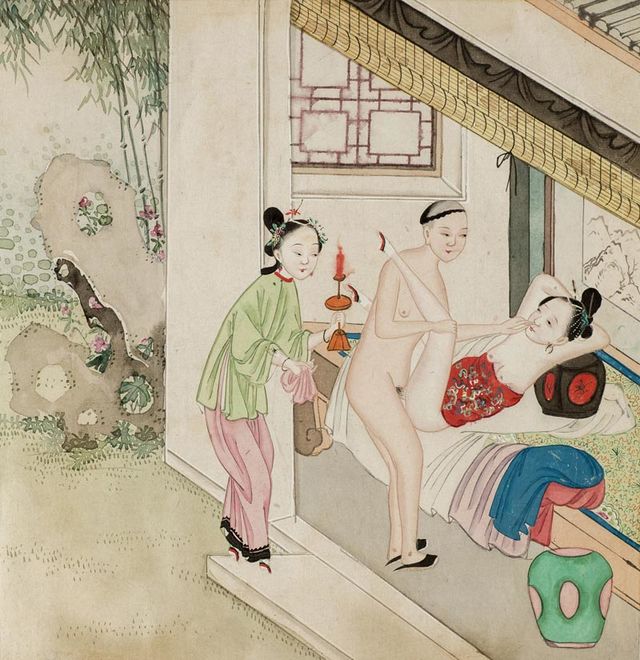 Acuarelas eróticas de la antigua China