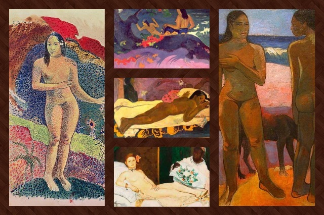 El arte de Paul Gauguin. Desnudos en blanco y negro